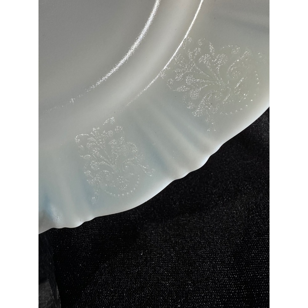 2 MacBeth-Evans Monax American Sweetheart etched Platters 13" Opalescent Glass - Picture 5 of 16